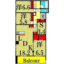間取図画像 3SLDK