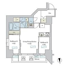 間取図画像 2LDK