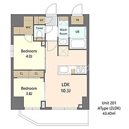 間取図画像 2LDK