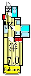 間取図画像 1K