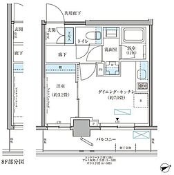 パークアクシス文京本郷 1DKの間取図画像