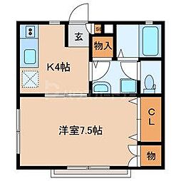 ExcellentEspace 1Kの間取図画像