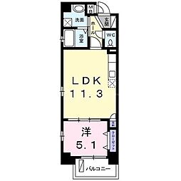 ベルディオール浅草 1LDKの間取図画像