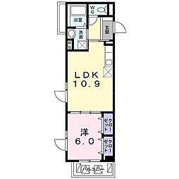 グランボヌール茗荷谷 1LDKの間取図画像