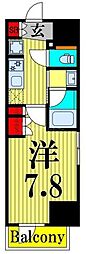 プラウドフラット文京千駄木 1Kの間取図画像