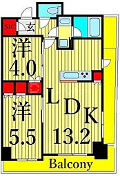 Brilliaist町屋 2LDKの間取図画像