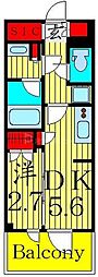 ONE ROOF RESIDENCE NISHINIPPORI 1DKの間取図画像