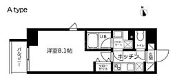 スカイコート蔵前2 1Kの間取図画像