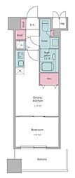 レジディア上野池之端 1DKの間取図画像