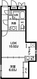 パセオ文京茗荷谷 1LDKの間取図画像