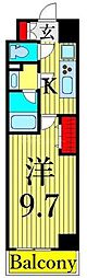 ソラーナ・エム 1Kの間取図画像