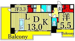コンフォリア日暮里 2LDKの間取図画像