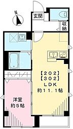 プラム二長町 1LDKの間取図画像