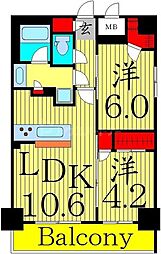 テラス南千住 2LDKの間取図画像