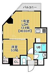 ソラトワーヌ 1LDKの間取図画像