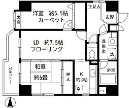 シティコーポ西日暮里 2LDKの間取図画像