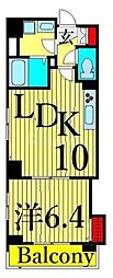 ヴィレ南千住 1LDKの間取図画像