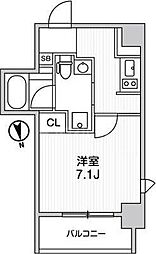 ライトハウス元浅草 1Kの間取図画像