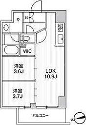 リテラス南千住サウス 2LDKの間取図画像