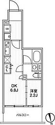 リテラス南千住サウス 1DKの間取図画像