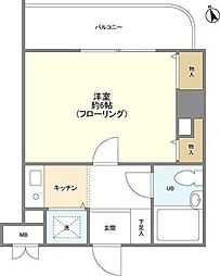 アドリーム文京動坂 1Kの間取図画像