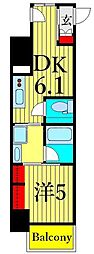 PROUDFLAT西日暮里 1DKの間取図画像