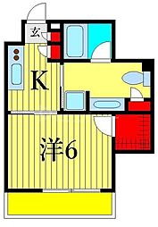 ステイシス町屋 1Kの間取図画像