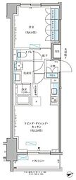パークアクシス文京本郷 ワンルームの間取図画像