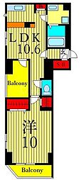 フィルモアワン 1LDKの間取図画像