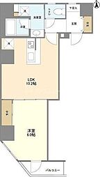 シェフルール新御徒町1 1LDKの間取図画像
