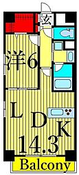 CASAVIVACE 1LDKの間取図画像