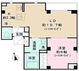 (仮称)荒川区西日暮里六丁目計画 1LDKの間取図画像