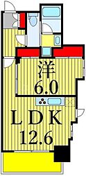 RESIDIAIRIYA 1LDKの間取図画像