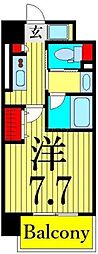 グランディール浅草 1Kの間取図画像