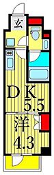 ルフォンプログレ浅草入谷 1DKの間取図画像