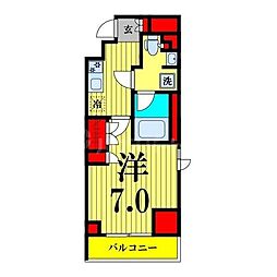 ステージファースト蔵前アジールコート 1Kの間取図画像