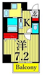 アイル日暮里弐番館 1Kの間取図画像