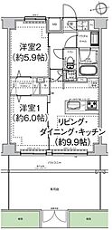 エルフォルテ東日暮里 2LDKの間取図画像