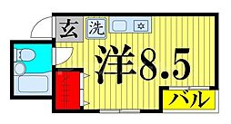 メゾン・ド・ウエハラ ワンルームの間取図画像
