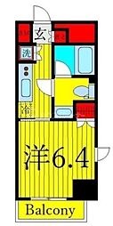 グランフォース町屋 1Kの間取図画像