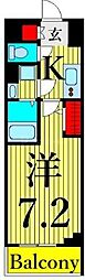 HY's三ノ輪 1Kの間取図画像