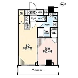 プレール・ドゥーク浅草松が谷 1LDKの間取図画像