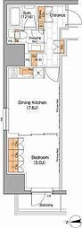 ザ・パークハビオ上野 1DKの間取図画像