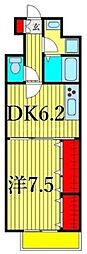 アヴァンタージュ 1DKの間取図画像