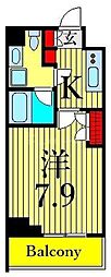 ステージグランデ尾久 1Kの間取図画像