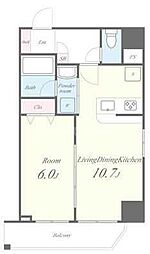 ルッソアグランデ 1LDKの間取図画像