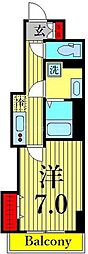 アルカディア5 1Kの間取図画像