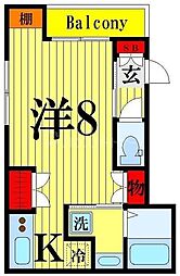 Clochette 1Kの間取図画像