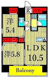 グランレーヴ東尾久 2LDKの間取図画像