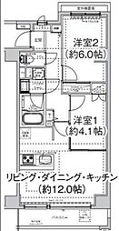 エルフォルテ東日暮里 2LDKの間取図画像